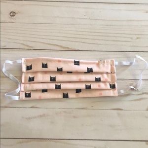 Handmade fabric black cat mask